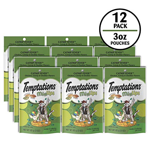 Temptations MixUps Catnip Fever Flavor Crunchy and Soft Cat Treats, 16 oz. Tub