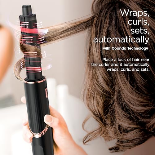 Shark FlexStyle Air Styling & Drying System, Powerful Hair Dryer Brush & Multi-Styler with Auto-Wrap Curlers, Diffuser, Paddle Brush, Round Brush, Concentrator Attachment, Black Cherry, HD457CR