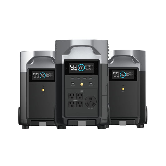 EF ECOFLOW Portable Power Station 3600Wh DELTA Pro, 120V AC Outlets x 5, 3600W, 2.7H Fast Charge, Lifepo4 Power Station, Solar Generator for Home Use, Power Outage, Camping, RV, Emergencies