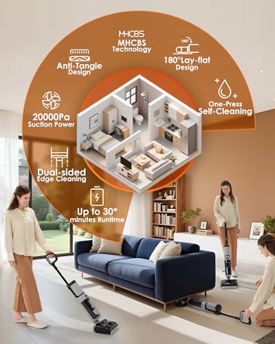 Tineco iFLOOR 3 Breeze Complete Wet Dry Vacuum Cordless Floor Cleaner and Mop One-Step Cleaning for Hard Floors