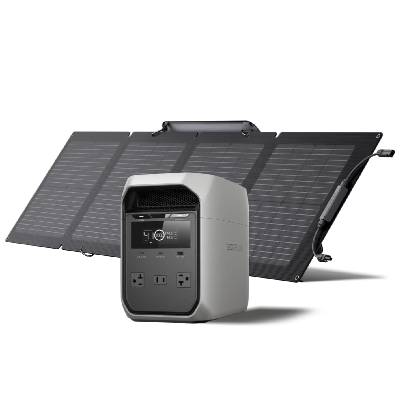 EF ECOFLOW Portable Power Station DELTA 2, 1024Wh LiFePO4 (LFP) Battery, 1800W AC/100W USB-C Output, Solar Generator(Solar Panel Optional) for Home Backup Power, Camping & RVs
