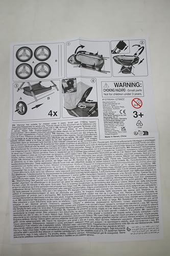 Bayer: 4-in-1 Toy Baby Doll Pram Stroller Cosy Set - Dolls Up to 18" (Pink/Grey) | Baby Dolls | Pretend | Dress up | Accessory