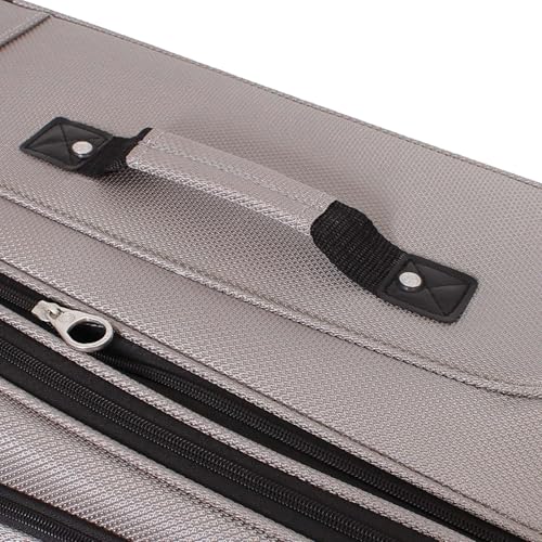 SwissGear Sion Softside Expandable Luggage – Medium Checked Suitcase with 360 Degree Wheels & Retractable Handle – 25 Inch, Perfect for 1-7 Night Trips – Blue