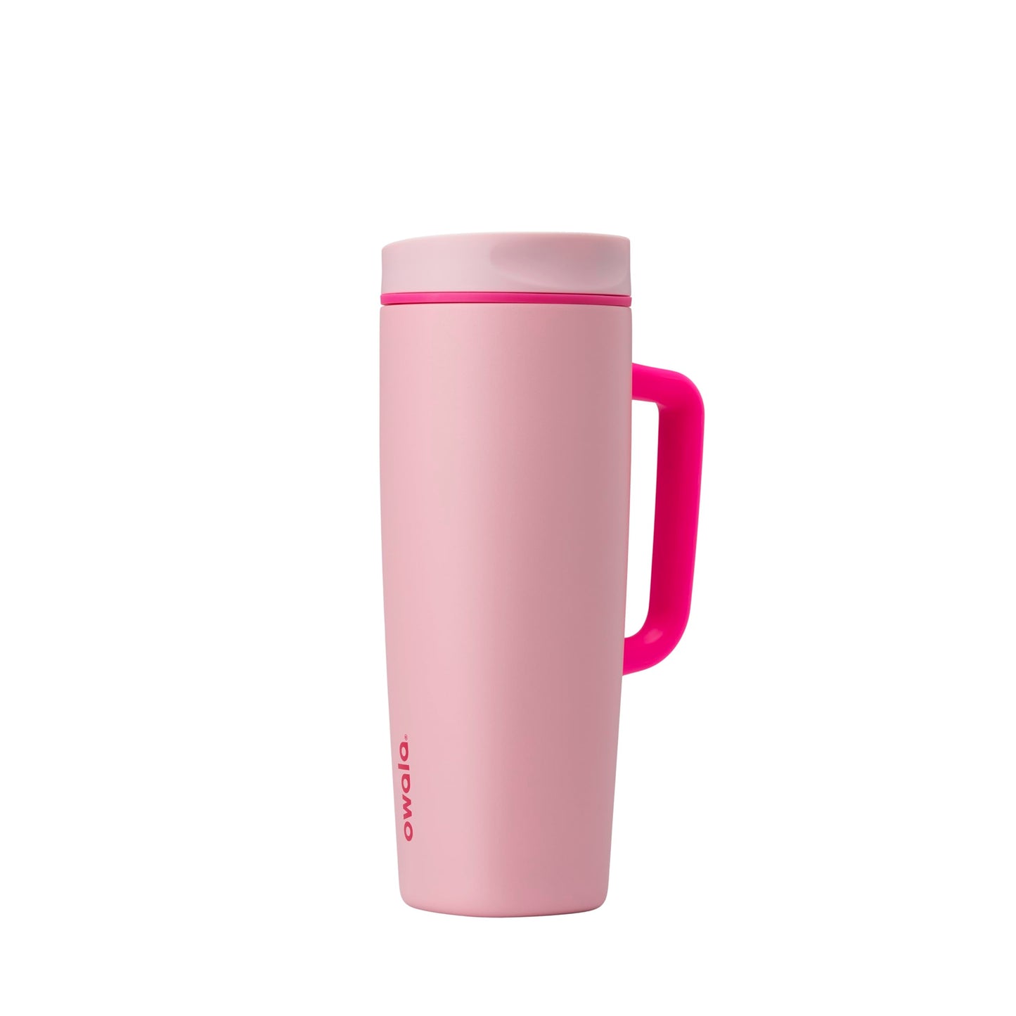 Owala SmoothSip Slider Insulated Stainless Steel Coffee Tumbler, Reusable Iced Coffee Cup, Hot Coffee Travel Mug, BPA Free 12 oz, Grey/Green (Sour Apple)