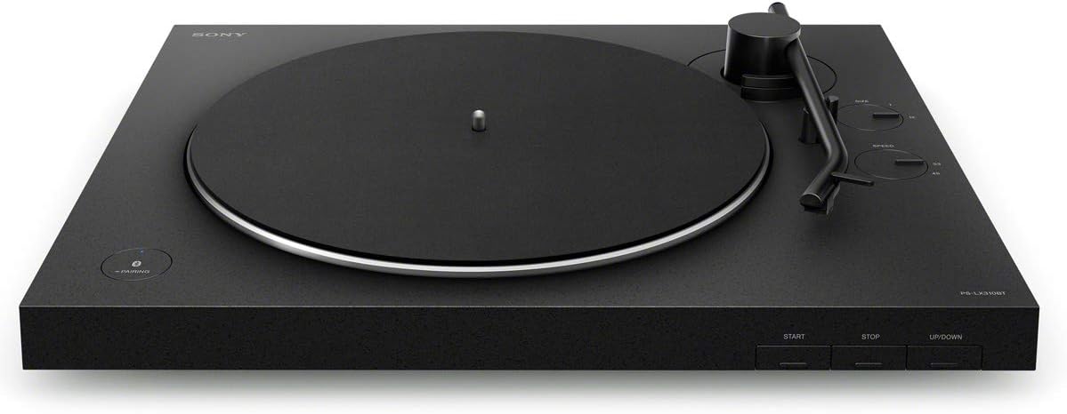 Sony PS-LX310BT Belt Drive Turntable: Fully Automatic Wireless Vinyl Record Player with Bluetooth and USB Output Black