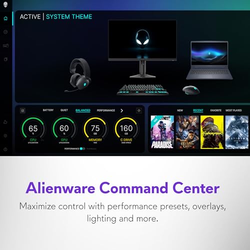 Alienware 16 Aurora Gaming Laptop AC16250-16" WQXGA 120Hz Display, Intel Core 7-240H Processor, 16GB DDR5 RAM, 1TB SSD, NVIDIA GeForce RTX 5050 8GB Graphics, Windows 11 Home, Onsite Service - Blue