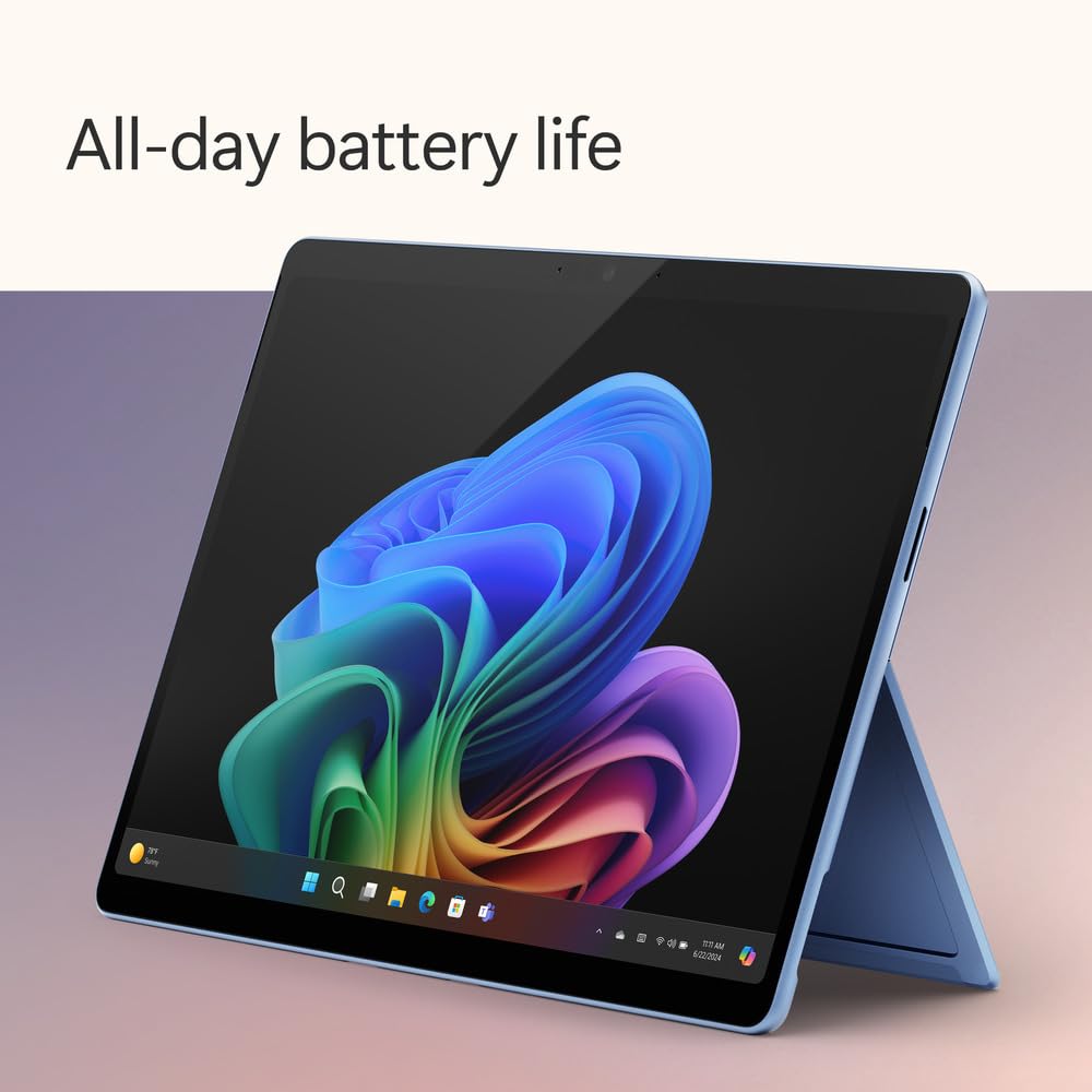 Microsoft Surface Pro 2-in-1 Laptop/Tablet (2024), 13" OLED Touchscreen Display, 16GB RAM, 512GB Storage | Windows 11 Copilot+ PC, Snapdragon X Elite (12 Core), Platinum
