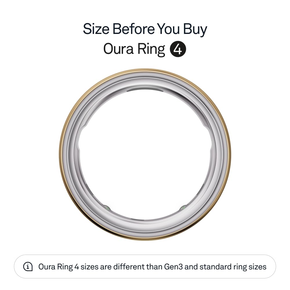 Oura Ring 4 - Gold - Size 7 - Size Before You Buy