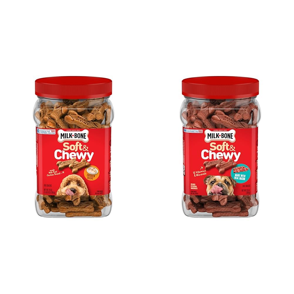 Milk-Bone Soft & Chewy Dog Treats, Beef & Filet Mignon Recipe, 25 Ounce