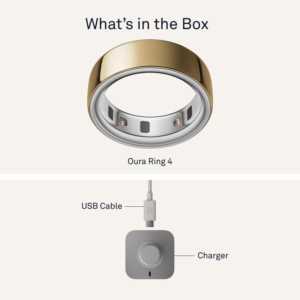 Oura Ring 4 - Gold - Size 7 - Size Before You Buy