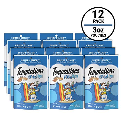 Temptations MixUps Surfer's Delight Flavor Crunchy and Soft Cat Treats, 16 oz. Tub