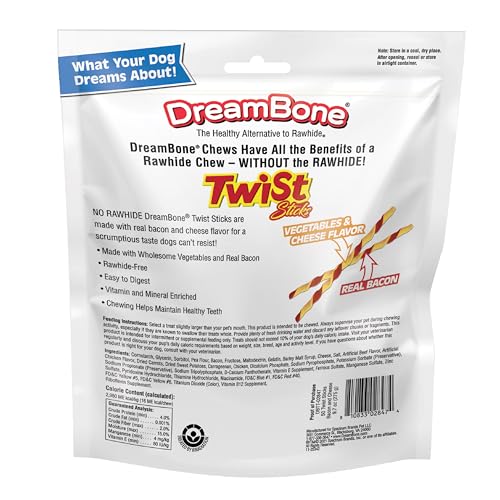 DreamBone Twist Sticks, Made With Real Chicken, Rawhide-Free Chews for Dogs, 50 Count