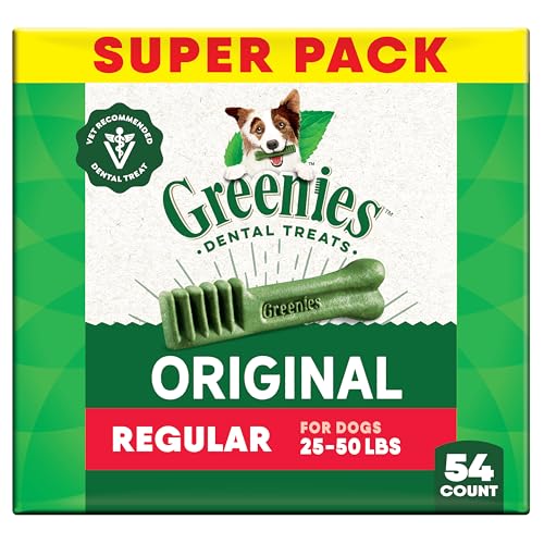 Greenies Veterinarian-Recommended Adult Natural Dental Dog Treats Regular Size, Original Flavor, 36 oz. Pack, 36 Count