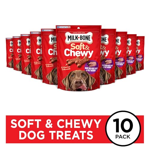 Milk-Bone Soft & Chewy Dog Treats, Beef & Filet Mignon Recipe, 25 Ounce