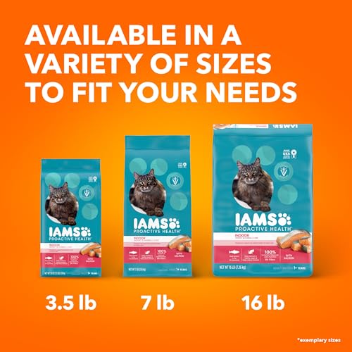 IAMS Proactive Health Indoor Weight Control & Hairball Care Adult Dry Cat Food, Chicken & Turkey Recipe, 7 lb. Bag