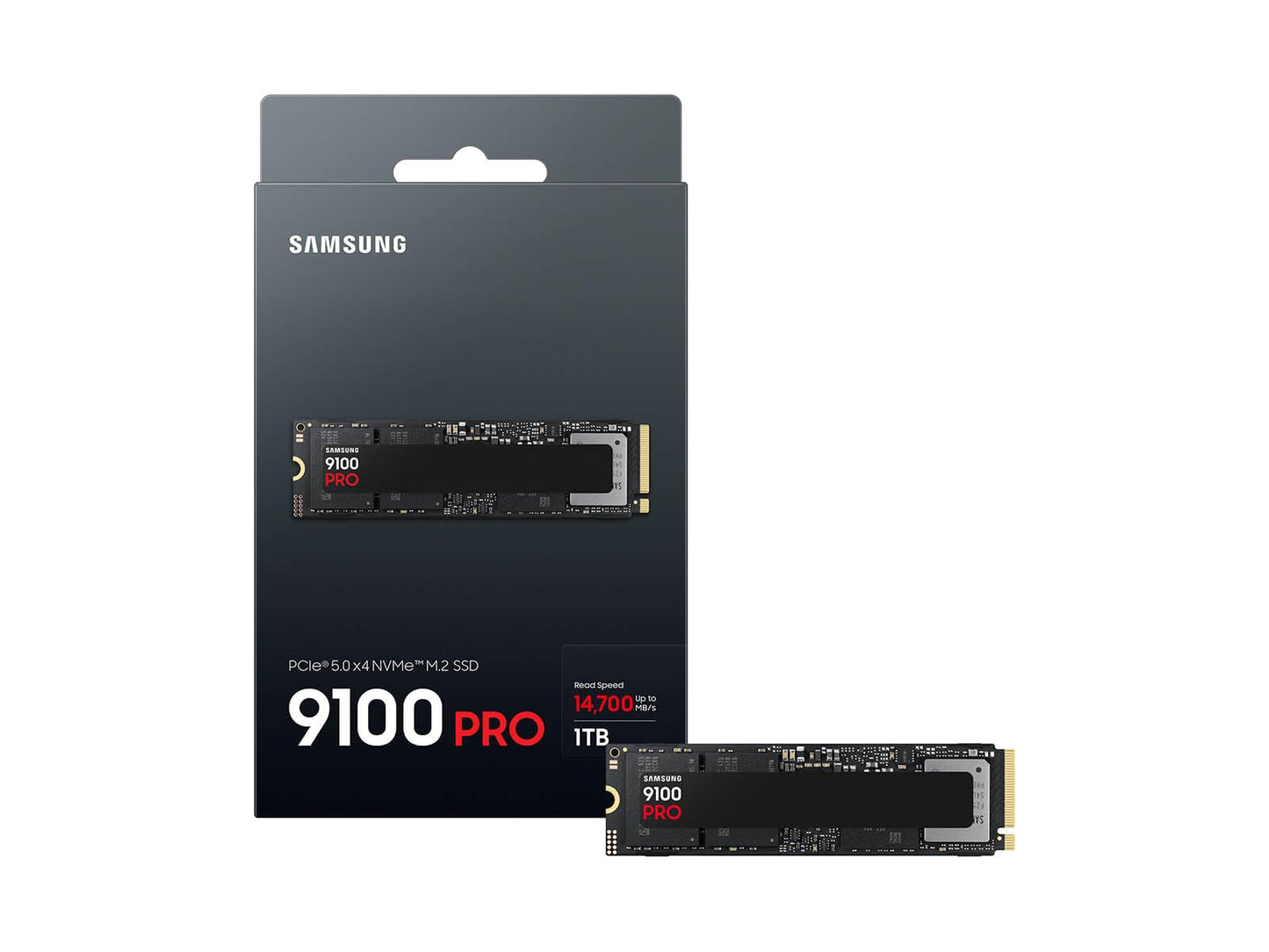 Samsung SSD 9100 PRO 4TB, PCIe 5.0x4 M.2 2280, Seq. Read Speeds Up to 14,800MB/s, Best for AI Computing, Gaming, and Heavy Duty Workstations (MZ VAP4T0B/AM)