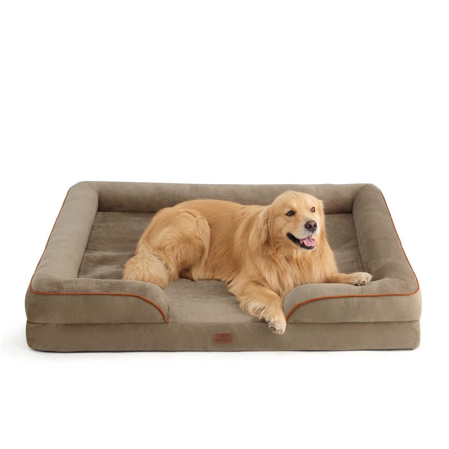 Bedsure Orthopedic Dog Beds Large Sized Dog - Washable Large Dog Cat Bed Waterproof, Comfort Dogs Couch Sofa with Washable Removable Cover, Pet Bed with Nonskid Bottom, Grey, 35"