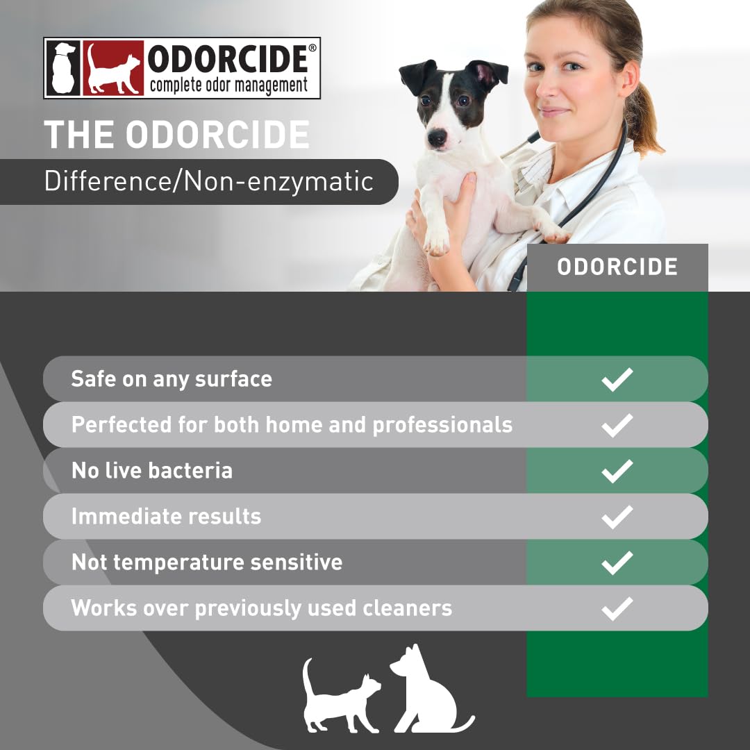 Odorcide K.O.E Kennel Odor Eliminator Concentrate – For Cages, Runs & More – For Home & Kennel w/Safe, Non-Enzymatic Formula (Fresh Scent, 16 oz)