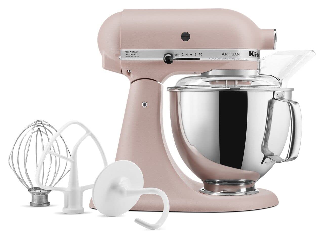 KitchenAid Artisan Series 5 Quart Tilt Head Stand Mixer with Pouring Shield KSM150PS, Dried Rose