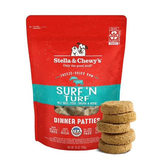 Stella & Chewy's Freeze-Dried Raw Dinner Patties - Dandy Lamb Recipe - High Protein Grain-Free Puppy & Dog Food - Perfect For Picky Eaters - 5.5 oz