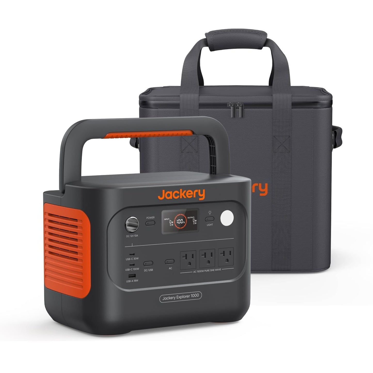 Jackery Explorer 1000 v2 Portable Power Station,1070Wh LiFePO4 Battery,1500W AC/100W USB-C Output, 1 Hr Fast Charge, Solar Generator for Camping,Emergency, RV, Off-Grid Living(Solar Panel Optional)