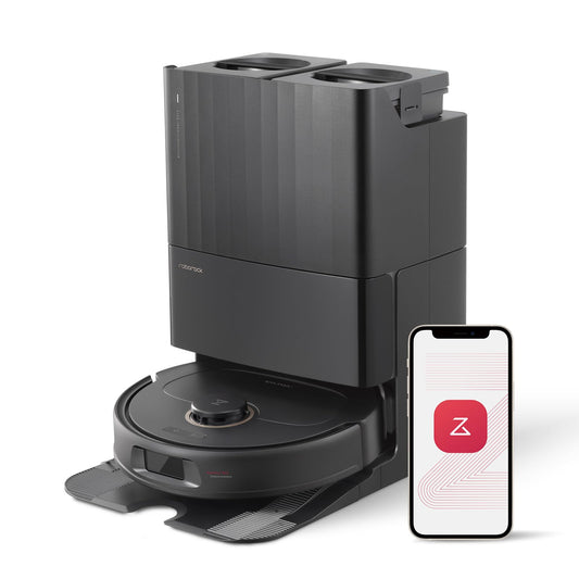 roborock Qrevo S5V Robot Vacuum and Mop, FlexiArm Edge Mopping, 12,000Pa Suction, Dual Zero-Tangle System, Smart Obstacle Avoidance, 10mm Mop Lifting, Auto Mop Washing&Drying, Self-Emptying&Refilling