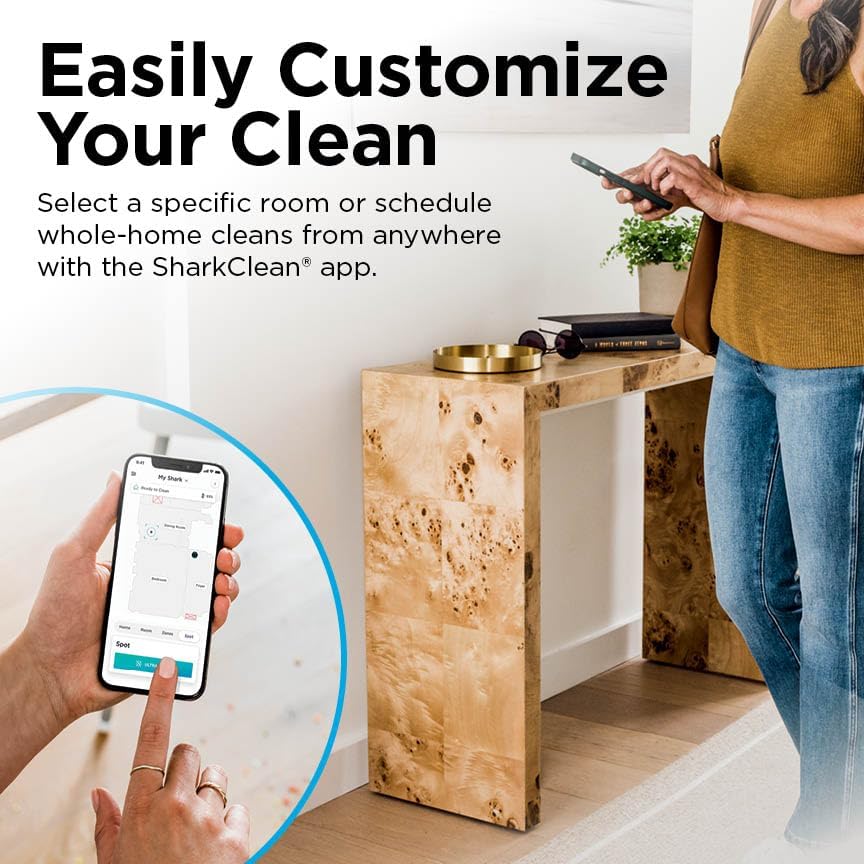 Shark Matrix Plus Robot Vacuum and Mop with Self-Empty HEPA Base, Sonic Mopping, Matrix Clean, Home Mapping, HEPA Bagless Self Empty Base, CleanEdge, for Pet Hair, UR2650WS