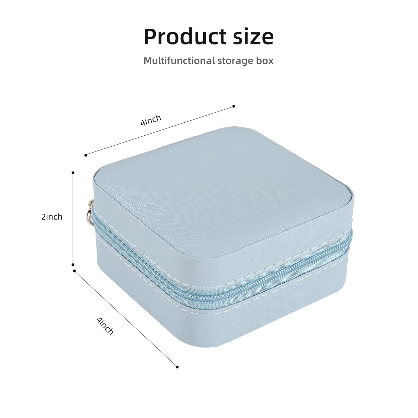 KElofoN Travel jewelry case Travel jewelry box Travel Jewelry Organizer Small box Gift for Girls Women with Mirror(Green)