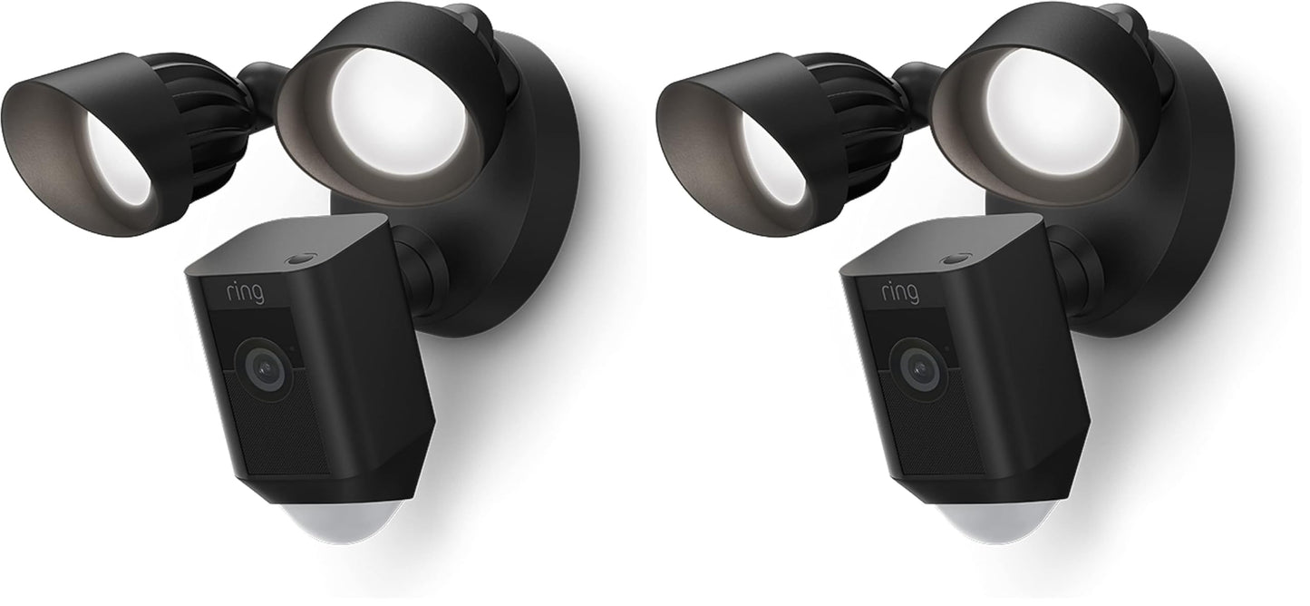 Ring Floodlight Cam Wired Plus — Outdoor home or business security with motion-activated 1080p HD video and floodlights, (2021 release) White