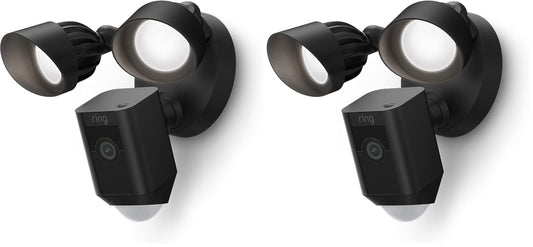 Ring Floodlight Cam Wired Plus — Outdoor home or business security with motion-activated 1080p HD video and floodlights, (2021 release) White