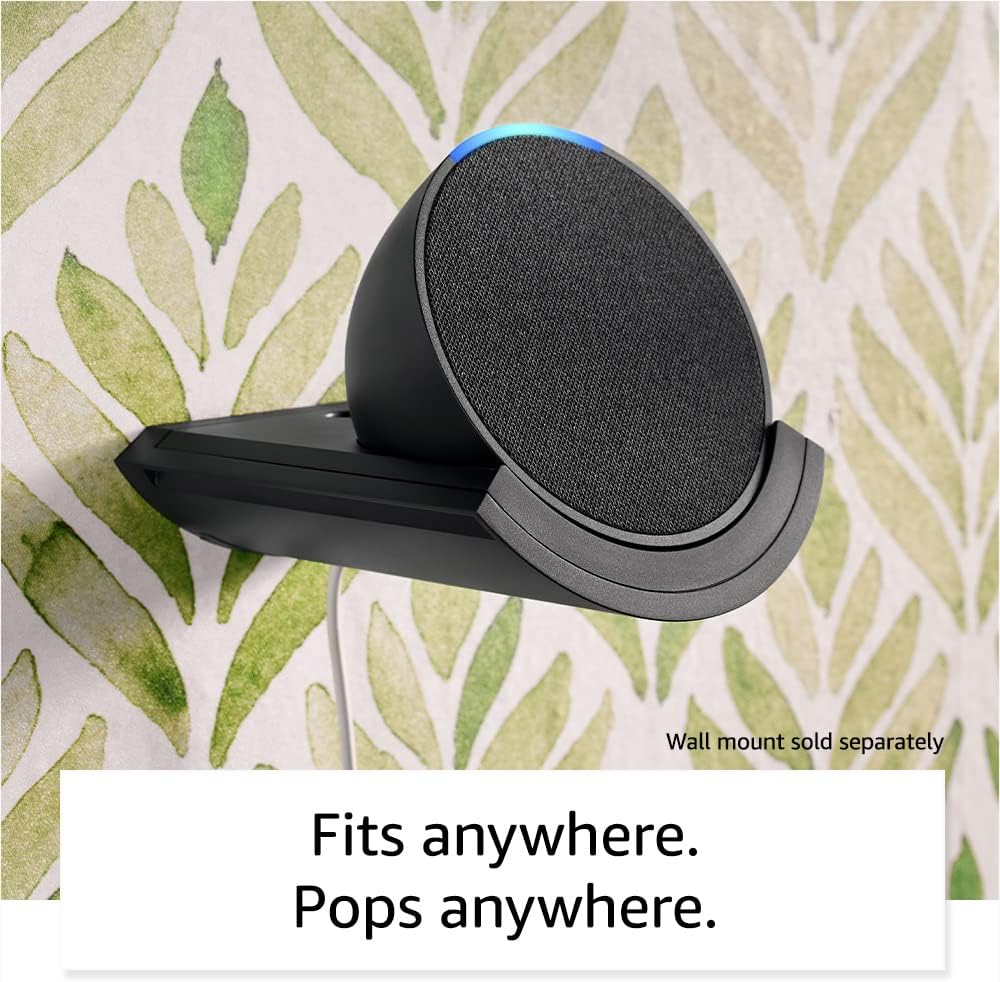 Amazon Echo Pop (newest model), Our smallest speaker with Alexa+ Early Access, Fits in any room, Charcoal