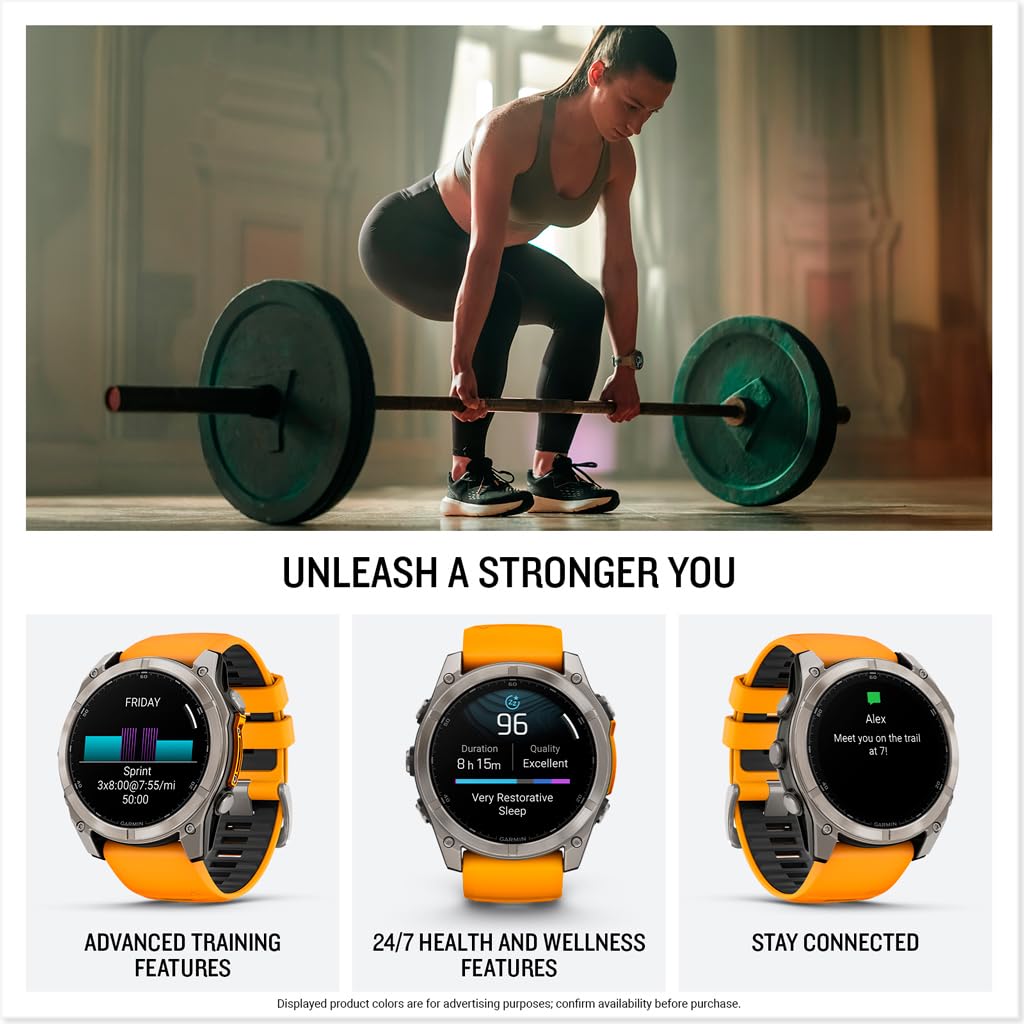 Garmin fēnix® 8 – 51 mm, Solar, Sapphire, Premium Multisport GPS Smartwatch, Long-Lasting Battery Life, Dive-Rated, Built-in LED Flashlight, Carbon Gray DLC Titanium with Pebble Gray Band