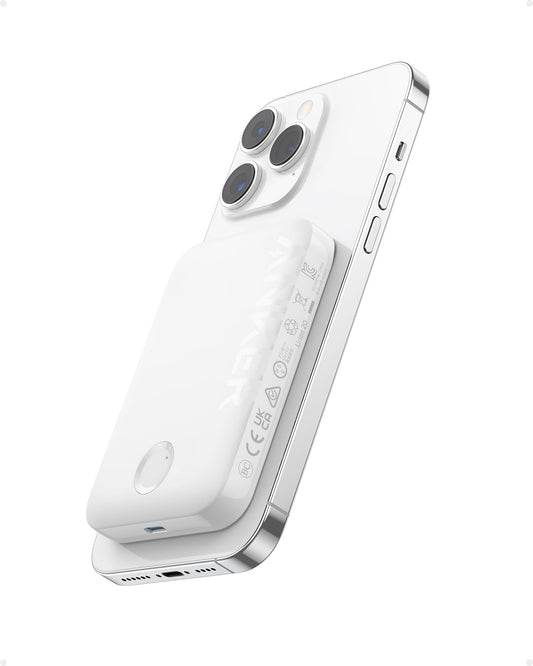 Anker 321 MagGo Battery (PowerCore Magnetic 5K), 5,000mAh Magnetic Wireless Portable Charger, Compatible with iPhone 15/15 Plus/15 Pro/15 Pro Max, iPhone 14/13/12 Series（Black）