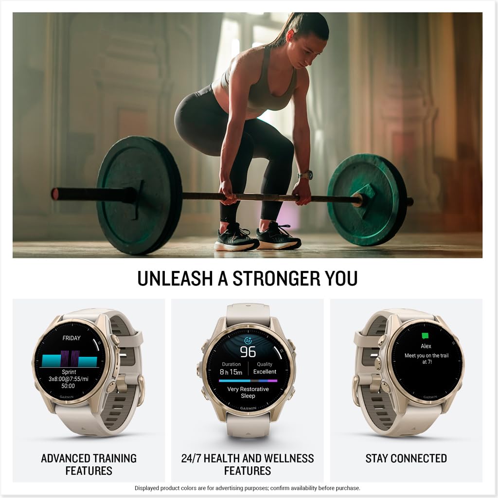 Garmin fēnix® 8 – 51 mm, Solar, Sapphire, Premium Multisport GPS Smartwatch, Long-Lasting Battery Life, Dive-Rated, Built-in LED Flashlight, Carbon Gray DLC Titanium with Pebble Gray Band