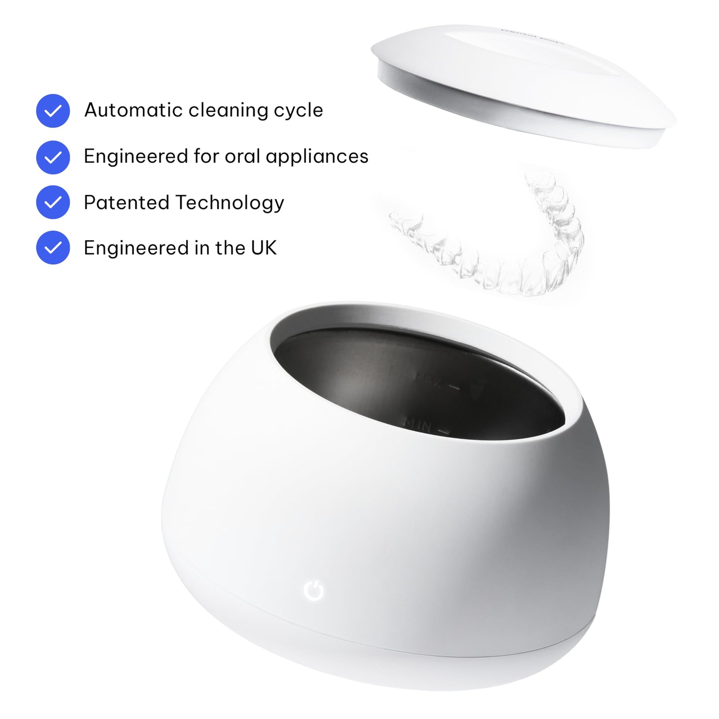 Zima Dental Pod: Ultrasonic Retainer Cleaner. The Original Retainer Cleaner Machine, Aligner Cleaner, Nightguard Cleaner, Mouthguard Cleaner, Denture Cleaner. Ultrasonic Cleaner For Oral Dental Care
