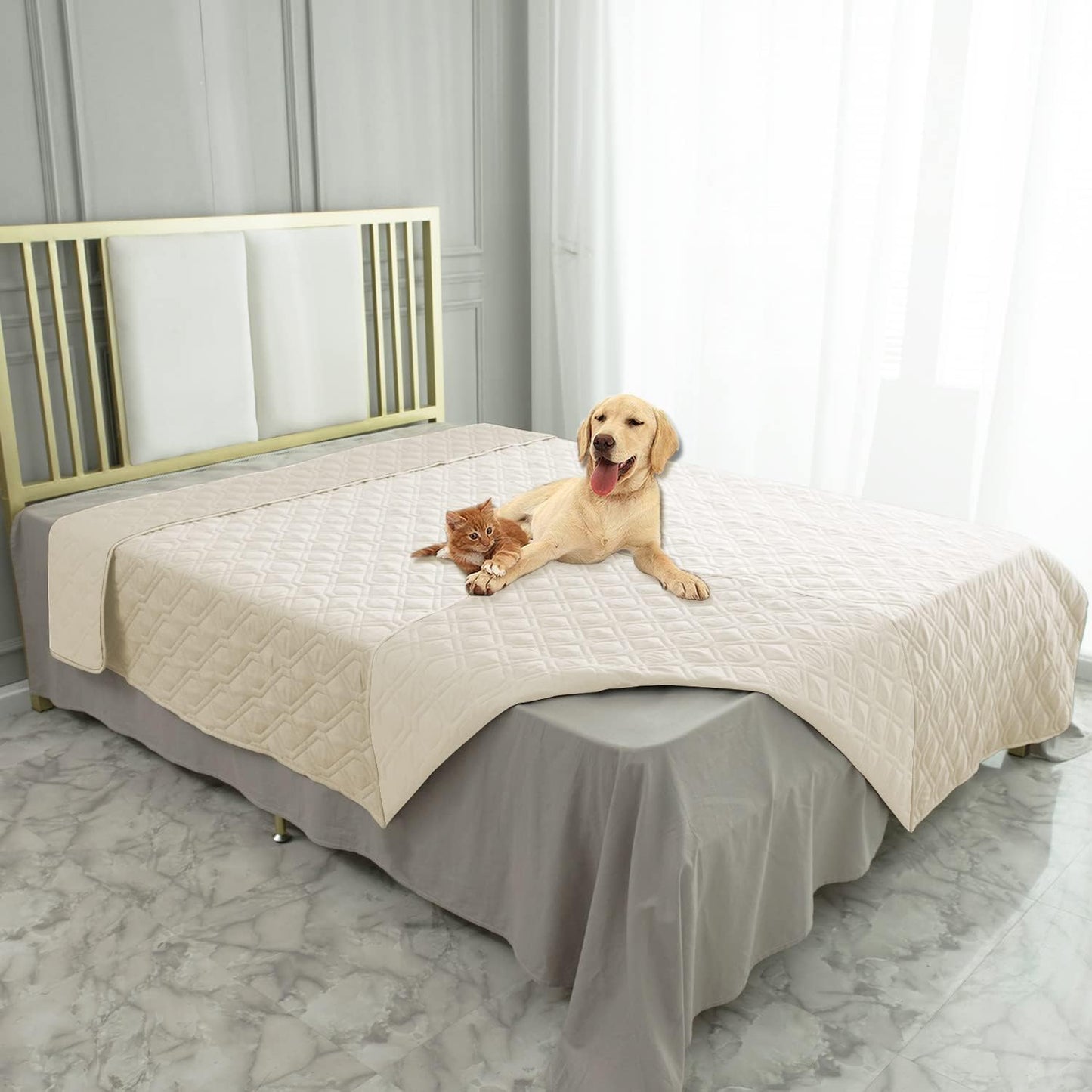 Ameritex Waterproof Dog Bed Cover Pet Blanket for Furniture Bed Couch Sofa Reversible