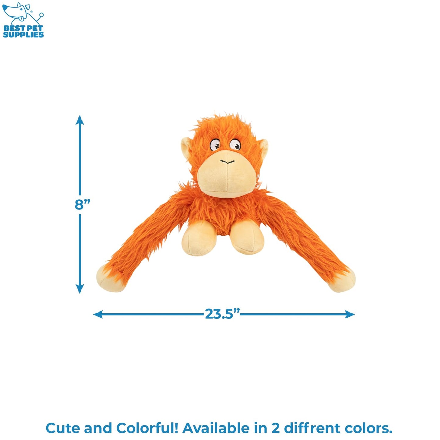 Best Pet Supplies Interactive Squeaky Dog Chew Toy, Ideal Dog Toys for Chewers, Small, Medium & Large Dogs, and Fetch Lovers - Crinkle Duck (Yellow), Large