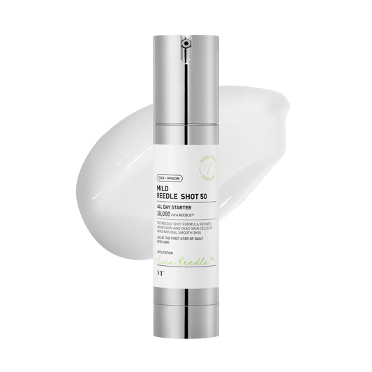 VT COSMETICS CICA Reedle Shot 100, Spicule Microneedling Serum for Pore Care & Exfoliation, Exosome, Centella Asiatica for Glass Skin, Skin Texture, Korean Liquid Skin Booster (1.69 Fl Oz / 50ml)
