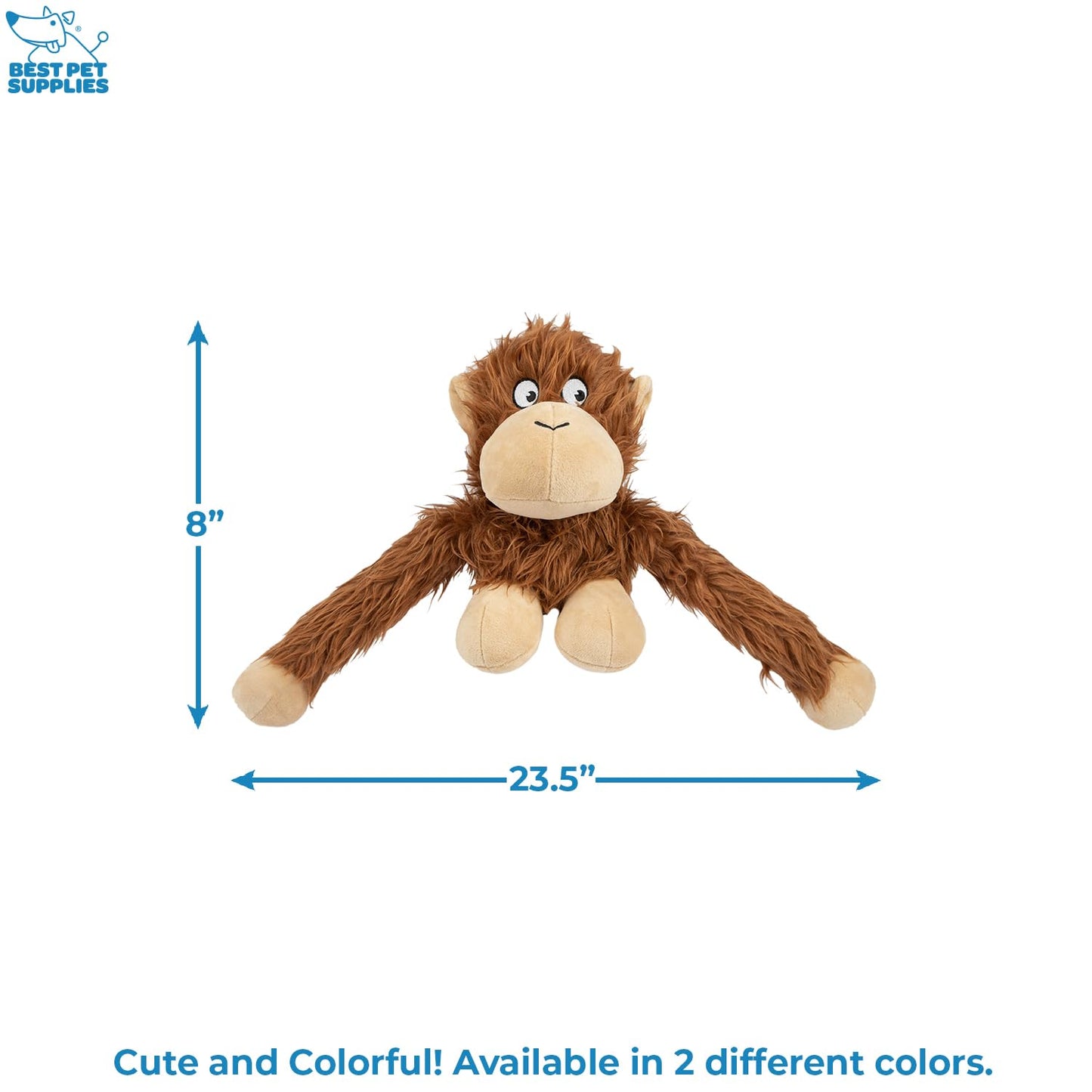 Best Pet Supplies Interactive Squeaky Dog Chew Toy, Ideal Dog Toys for Chewers, Small, Medium & Large Dogs, and Fetch Lovers - Crinkle Duck (Yellow), Large