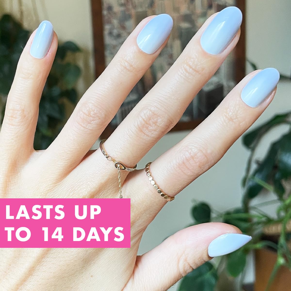 Olive & June Instant Mani Press On Nails (Glue) | 42 Fake Nails, 21 Sizes | Non-Toxic, Long-Lasting | Recycled Materials | Realistic Look