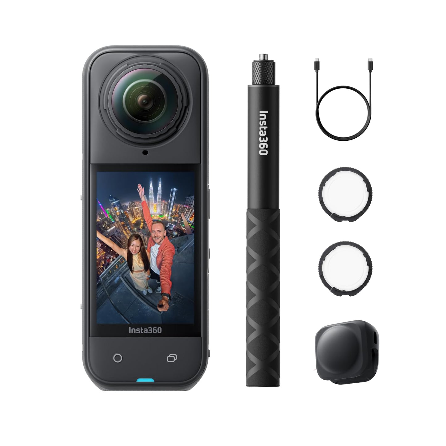 Insta360 X5 - Waterproof 8K 360° Action Camera, Leading Low Light, Invisible Selfie Stick Effect, Rugged and Replaceable Lens, 3-Hour Battery, Built-in Wind Guard, Stabilization, Triple AI Chip Design