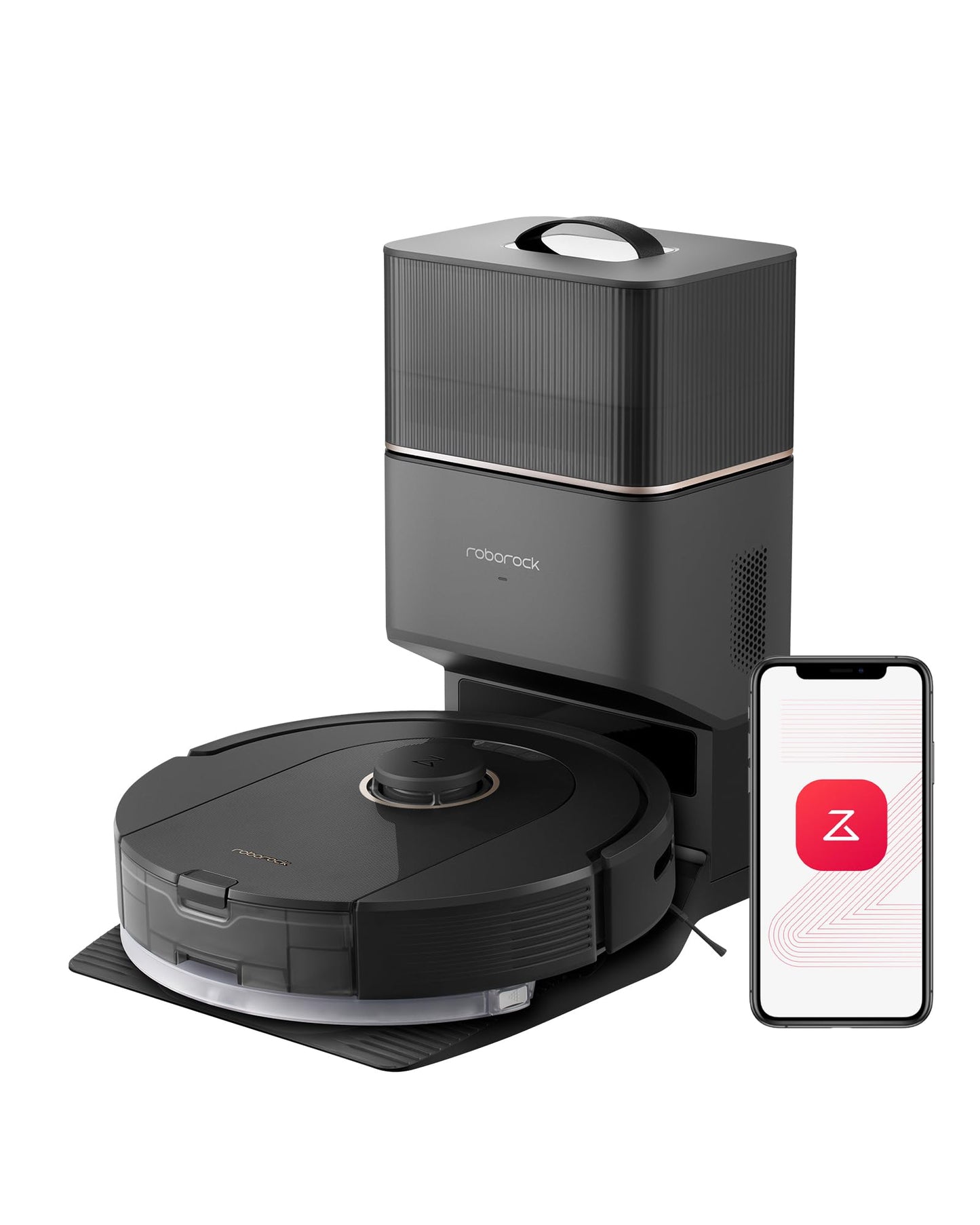 roborock Q10 S5+ Robot Vacuum and Mop, 10,000Pa Suction, Upgraded from Q8 max+, 70 Days Self-Emptying, Obstacle Avoidance, Sonic Mopping, Dual Anti-Tangle Design, Auto Mop Lifting, Ideal for Pet Hair
