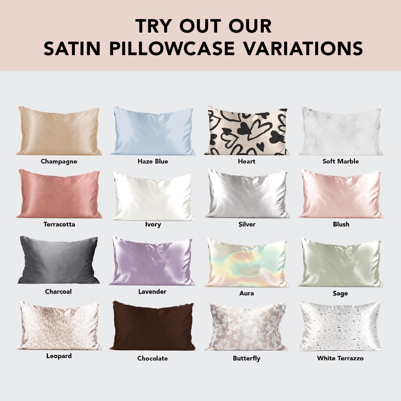 Kitsch Satin Pillowcase, Softer Than Silk Pillow Cases Queen, Cooling Pillow Covers, Satin Pillowcase w/Zipper for Hair, Skin & Quality Sleep, Wrinkle-Free & Smooth, Queen Size 19"x26", Cherry Print