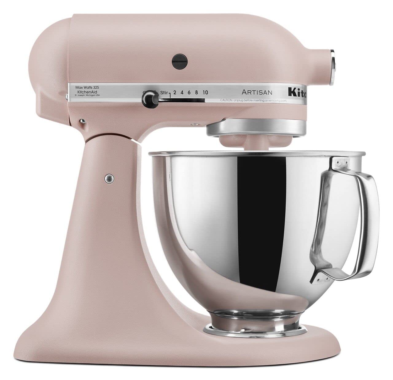 KitchenAid Artisan Series 5 Quart Tilt Head Stand Mixer with Pouring Shield KSM150PS, Dried Rose