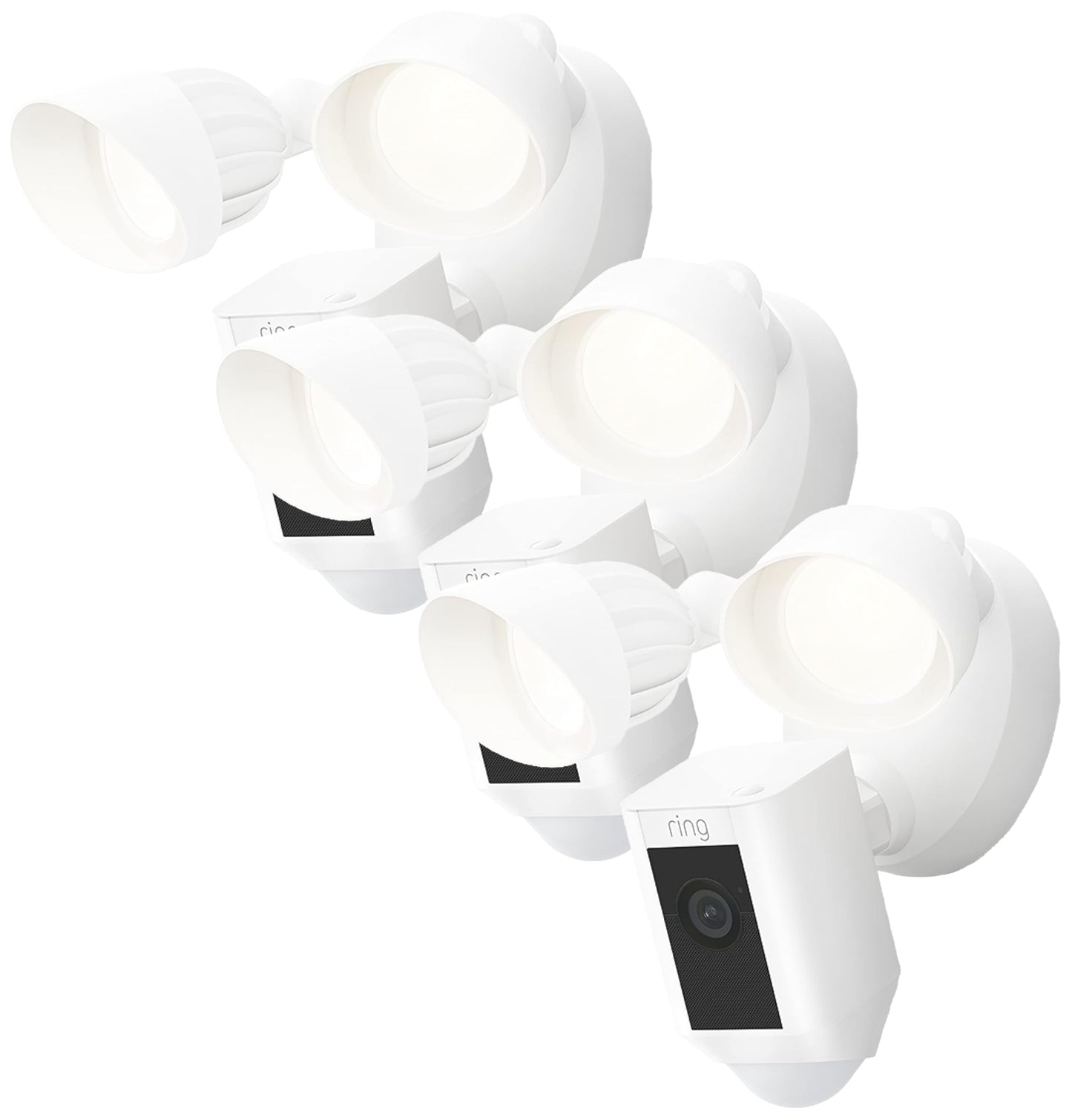 Ring Floodlight Cam Wired Plus — Outdoor home or business security with motion-activated 1080p HD video and floodlights, (2021 release) White