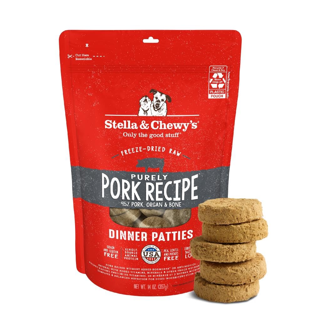 Stella & Chewy's Freeze-Dried Raw Dinner Patties - Dandy Lamb Recipe - High Protein Grain-Free Puppy & Dog Food - Perfect For Picky Eaters - 5.5 oz