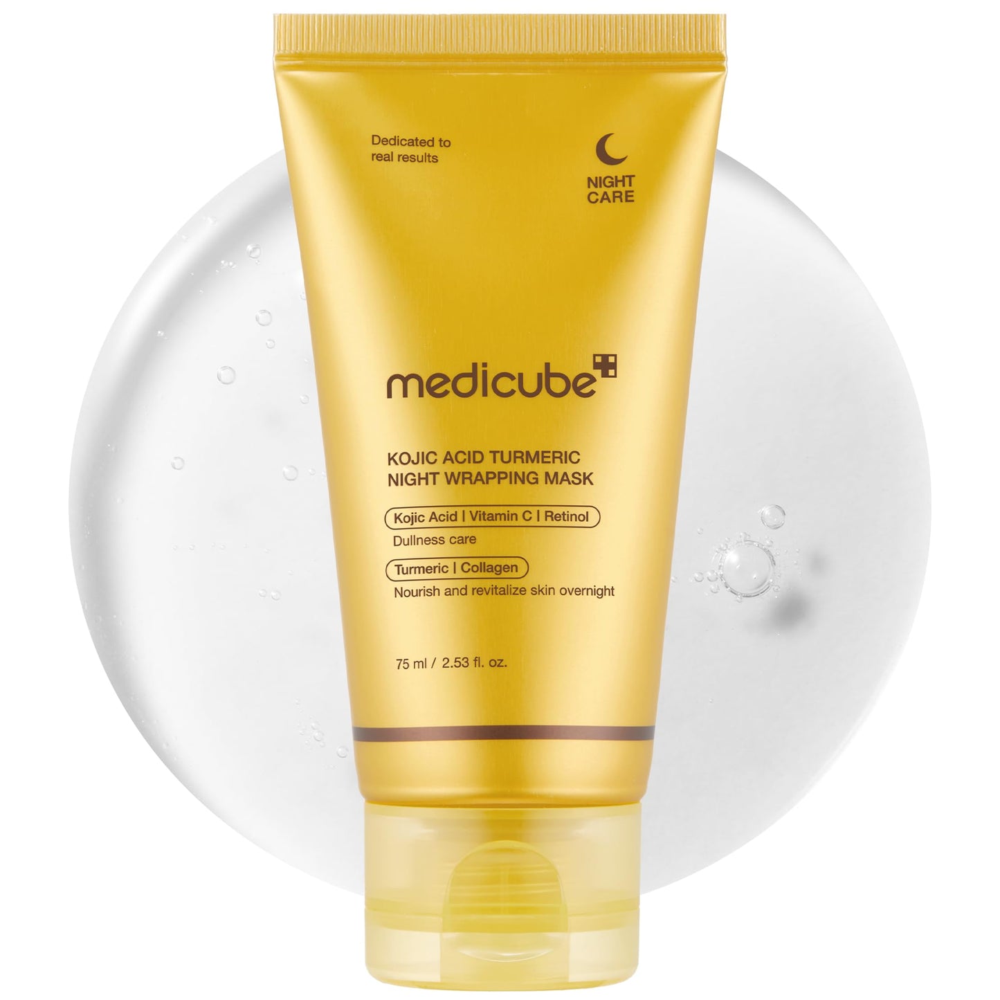 medicube Collagen Overnight Wrapping Peel Off Facial Mask Pack - Elasticity & Hydration Care, Reduces Sagging & Dullness - Hydrolyzed Collagen For Glowing Skin - Korean Skin Care, 2.53 fl.oz