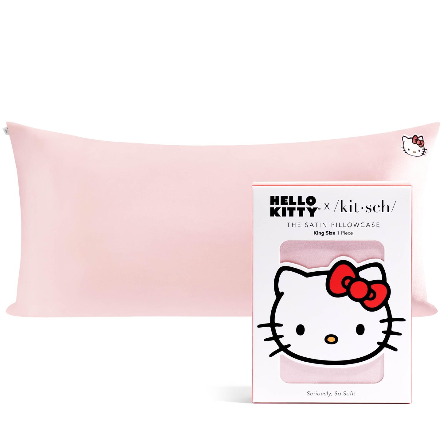 Kitsch x Elf North Pole - Satin Pillowcase with Zipper for Hair & Skin – Softer Than Silk, Cooling Pillow case, Wrinkle-Free, Machine Washable, Queen/Standard (19x26)