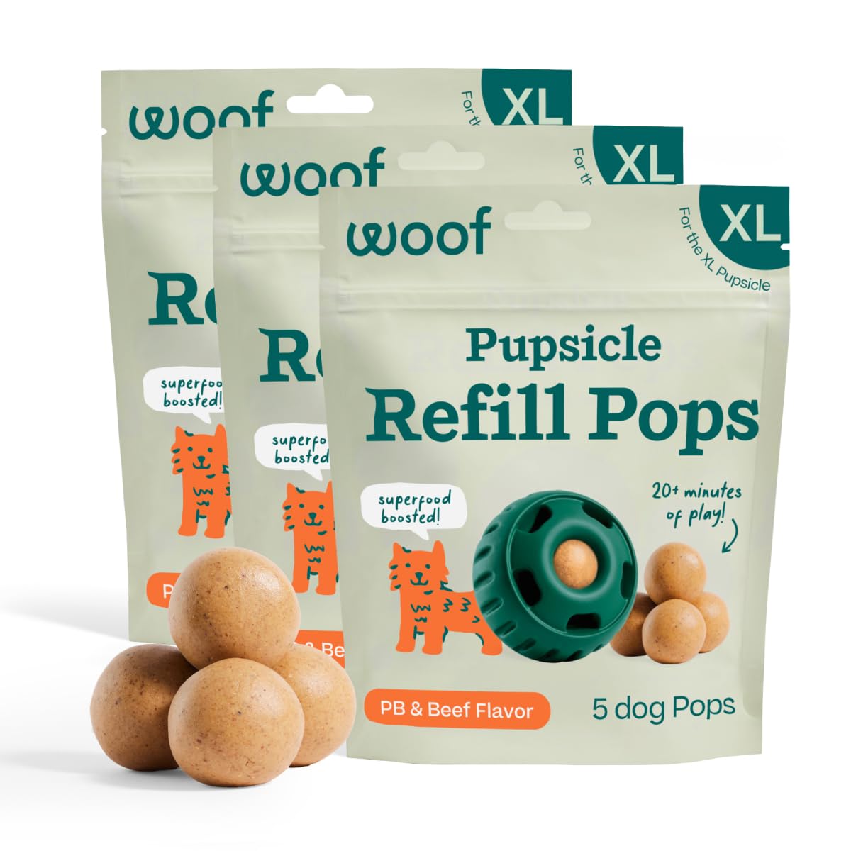 Woof Pupsicle Pops - Premade Long Lasting Dog Pupsicle Pop Treats