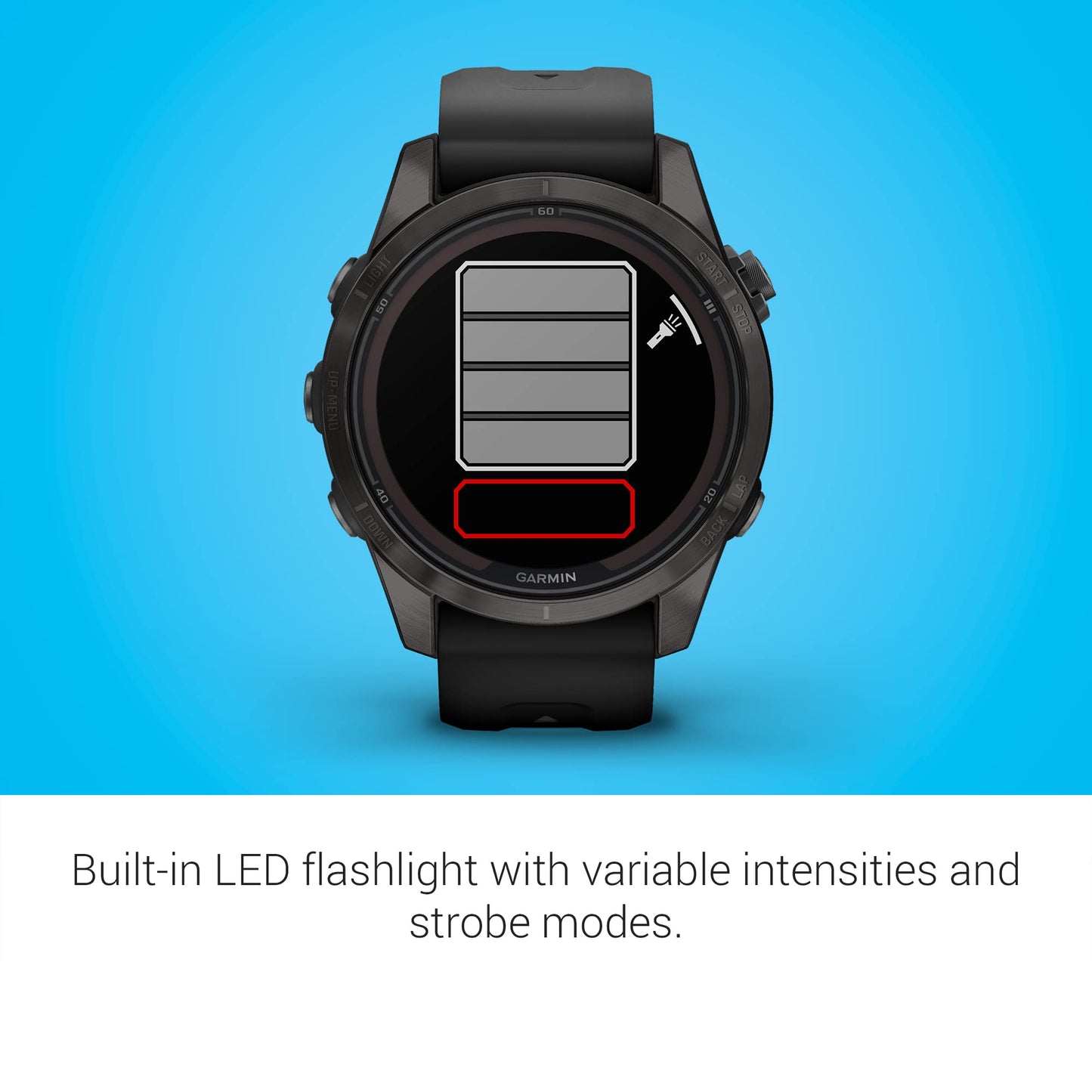 Garmin fēnix 7 Pro Sapphire Solar, Multisport GPS Smartwatch, Built-in Flashlight, Solar Charging Capability, Black